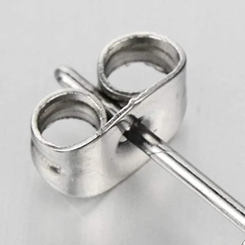 Miniatura 5 de Aretes de acero inoxidable vintage para hombre y mujer, diseño de esqueleto de mano, con rosca trasera, gótico punk rock, Acero inoxidable Metal