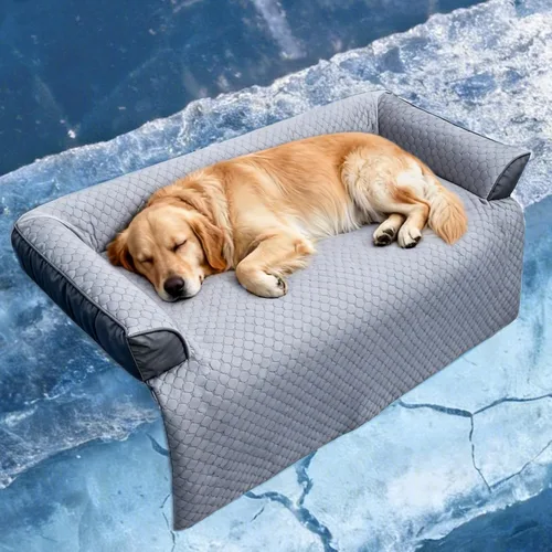 Miniatura 62 de Cama calmante para perro, tapete de felpa esponjoso para perros con protector de muebles con funda extraíble lavable para perros y gatos grandes