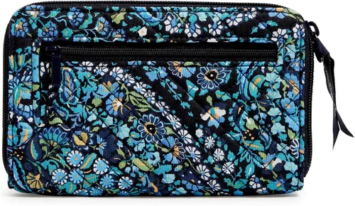 Miniatura 3 de Vera Bradley - Cartera de algodón para mujer, con cierre giratorio (Turnlock) y protección contra interferencia de radiofrecuencia (RFID)