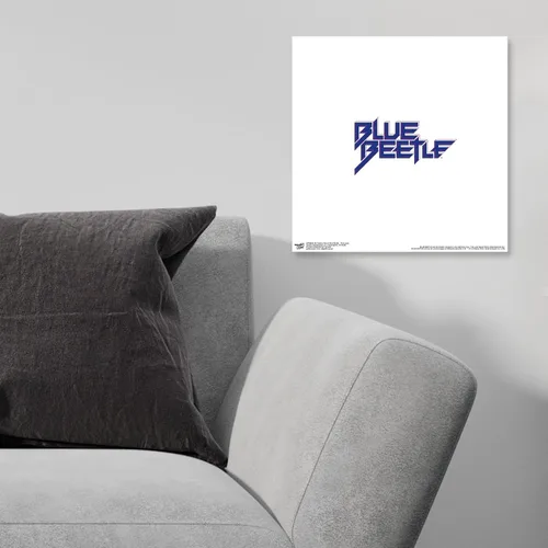 Miniatura 3 de Trends International Gallery Pops DC Comics Blue Beetle - Póster de pared con logotipo de texto, 12 x 12 pulgadas, versión de marco negro