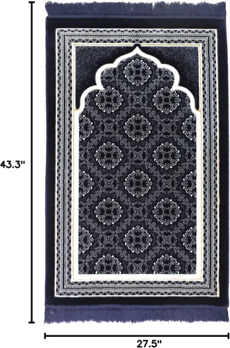 Miniatura 2 de Modefa Alfombra de oración islámica turca, alfombra de terciopelo suave Janamaz para orar, cómoda alfombra de oración musulmana para hombres