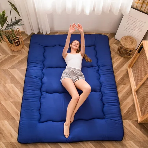Miniatura 64 de MAXYOYO - Colchón de piso japonés, colchón tipo futón, colchón de tatami grueso, plegable, enrollable, colchón para niños y niñas, para dormitorio