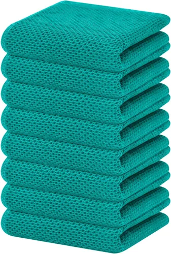 Miniatura 144 de Homaxy Paños de cocina de 100% algodón con tejido de gofre, ultra suaves, absorbentes, de secado rápido, 12 x 12 pulgadas, paquete de 6, amarillo