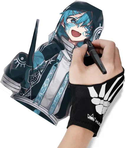 Miniatura 2 de HUION Guante de esqueleto para artista de dibujo gráfico en tableta, monitor, pintura, bocetos en papel, adecuado para mano izquierda y derecha