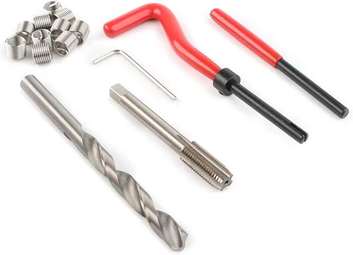 Kit de herramientas de reparación de helicoiles, roscas despojadas, herramienta métrica M5 M6 M8 M10 M12 M14