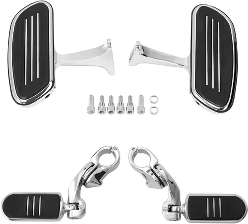 Miniatura 11 de TCT-MOTORPARTS Alforjas delanteras para el conductor y pedales de piso para Harley Touring Road King Road Glide Street Glide Electra Glide 1986-2025
