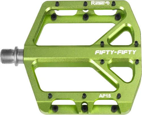 Miniatura 13 de FIFTY-FIFTY Pedales de bicicleta de montaña, pedales planos antideslizantes y de aleación de aluminio, rodamiento sellado de 9/16 pulgadas