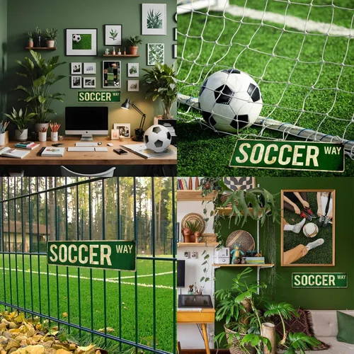 Miniatura 5 de Regalos de Fútbol para Niños de 8-12 Años y Hombres, Póster de Fútbol Decoración de Pared para Habitación de Niñas, Decoración Deportiva Vintage