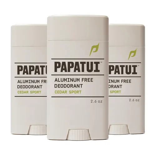 Papatui Desodorante - Cedar Sport - Libre de Aluminun - 2.6oz - Paquete de 03