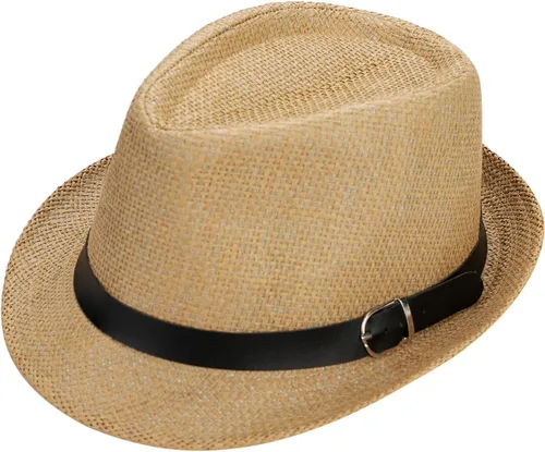Miniatura 4 de Sombrero de vaquero de paja para hombres y mujeres, sombrero de sol de ala ancha, sombrero de vaquera Panamá con correa para la barbilla, sombrero