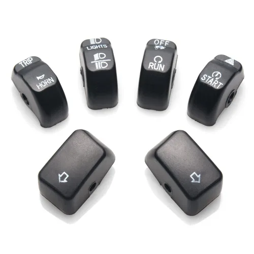 Miniatura 4 de Kit de tapas de interruptor negras con control manual para Harley Sportster XL Dyna Softail 2014-2023