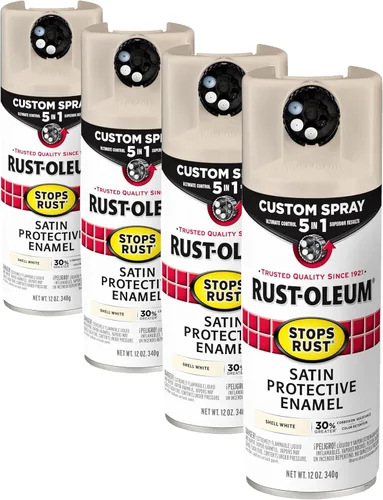 Miniatura 136 de Rust-Oleum 376855 - Pintura en aerosol antióxido personalizada 5 en 1, 12 onzas, color negro mate, (paquete de 1)