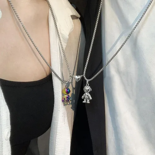 Miniatura 2 de Collares de astronauta, collares de regalo para el día de San Valentín, collares magnéticos para parejas, astronautas, parejas, atrayendo cada 2