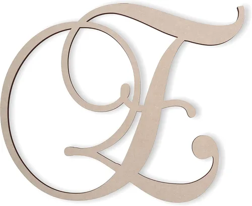 Miniatura 19 de Jess and Jessica Letra de madera A, 4 pulgadas de largo x 1/4 de pulgada de grosor, letras grandes de madera para decoración de pared, letras