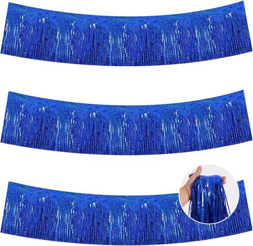 Miniatura 54 de BEISHIDA 3 Paquetes de Guirnalda de Flecos de Lámina Metálica Arcoíris Oscuro para Colgar en la Pared, Banderas de Oropiel para Halloween, Flotas