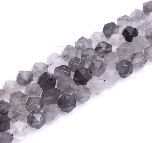Miniatura 46 de GEM-Inside - Cuentas sueltas de amatista natural de 0.236 pulgadas (0.236 in), facetadas, color morado cuadrado, cristal de Cambay, piedra
