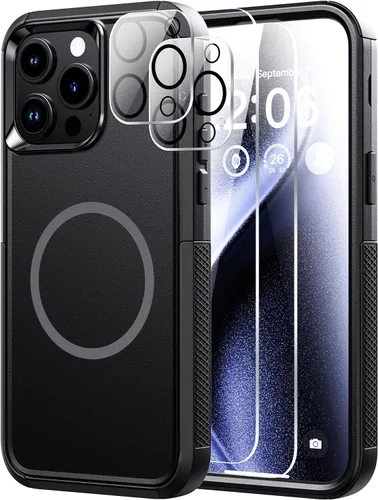 Miniatura 61 de Diverbox Funda para iPhone 13 [compatible con MagSafe] [con protector de pantalla] [a prueba de golpes] [a prueba de caídas] Funda de protección