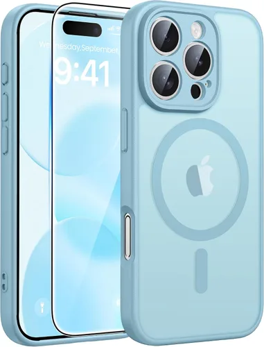 Miniatura 144 de FNTCASE - Funda para iPhone 16 Pro: magnética, mate, translúcida, de grado militar, protectora contra caídas, resistente, fina, duradera y a prueba
