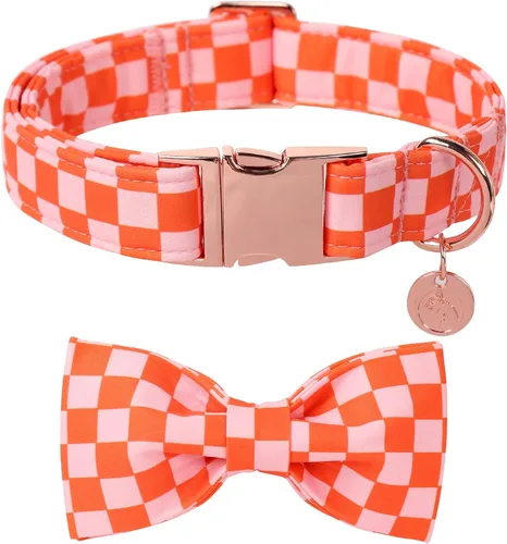Miniatura 21 de DOGWONG Collar de perro arcoíris con bonito lazo para el Mes del Orgullo LGBT - Collar ajustable y cómodo para perros grandes, medianos y pequeños
