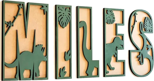 Letrero con nombre para guardería, letrero bohemio para guardería, letreros de apellido familiar, arte de pared 3D para habitaciones de niños y