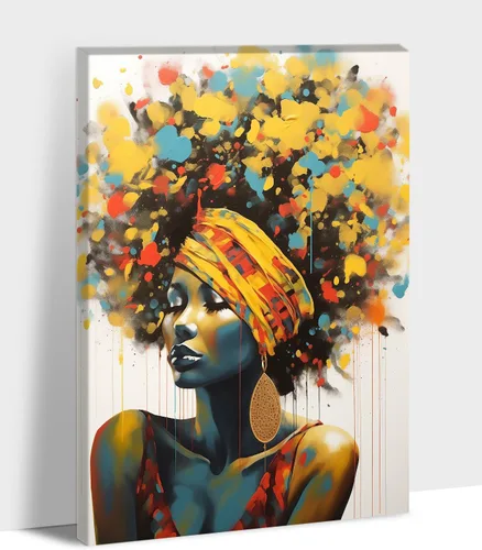 Miniatura 79 de Arte de pared afroamericano, decoración de rey y reina bailarín negro para sala de estar, arte de pareja de amor negro para dormitorio, lienzo