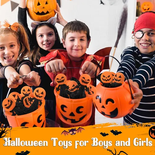 Miniatura 5 de Juguetes de fiesta de Halloween para niños y niñas – 24 piezas de juguete lanzador de primavera para saltar, juguete novedoso y animoso, premios