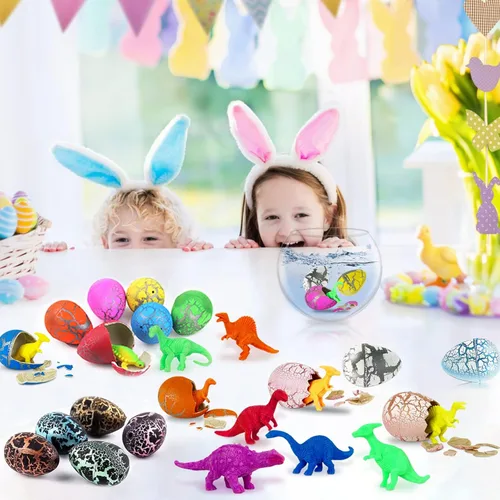 Miniatura 4 de 60 huevos de dinosaurio para incubar para niños, regalos de fiesta, regalos de Navidad para nietos, huevos de dinosaurio novedosos para crecer