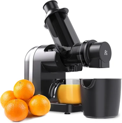 Miniatura 8 de Greater Goods Exprimidor de prensa en frío, potente extractor de jugo de masticación lenta con motor silencioso para frutas y verduras, alto Azul