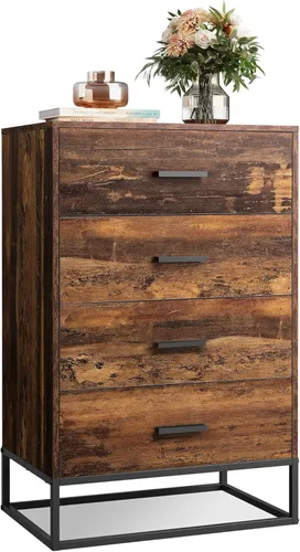 Miniatura 11 de WLIVE Wood Dresser for Bedroom, Wide Chest of Drawers with Metal Handle for Living Room, Hallway