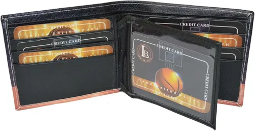 Miniatura 3 de Leatherboss - Aro de baloncesto impreso para piso de madera dura, plegable, para tarjetas de crédito, con caja de regalo, multicolor, Multicolorido