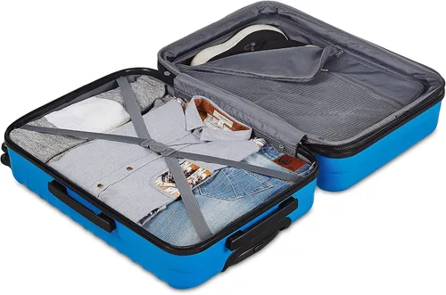 Miniatura 3 de Tienda Basics Equipaje de maleta expandible con ruedas rígidas Azul Patchwork Spinner