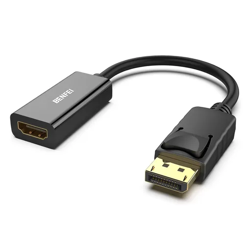 Miniatura 11 de BENFEI Paquete de 2 cables adaptadores 4K DisplayPort a HDMI, (2K 60Hz, 1080p 120Hz) Convertidor unidireccional DisplayPort a monitor HDMI, Gris
