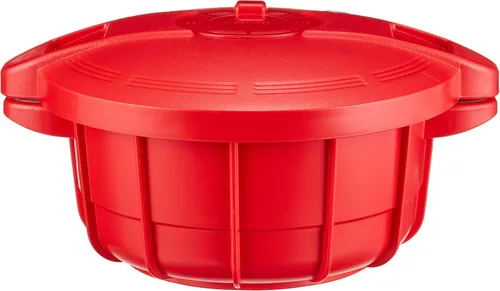 Miniatura 2 de Meyer MPC-2.3IR Olla a presión para microondas, 0.6 galones (2.3 L), polipropileno, fácil de cocinar, ahorro de tiempo, color rojo italiano "Olla a