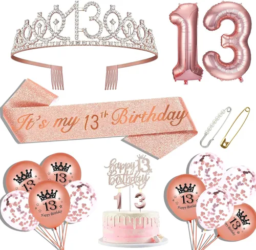 Miniatura 12 de Decoraciones de cumpleaños 90 para mujer, banda de cumpleaños 90, corona de cumpleaños 90, adorno para pastel de cumpleaños 90, globos, juego