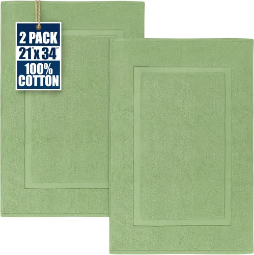 Miniatura 21 de Utopia Towels Alfombra de algodón con banda, tapetes de baño, no es una alfombra de baño, 21 por 34 pulgadas / 53.34 x 86.36 cm, 100% algodón hilado