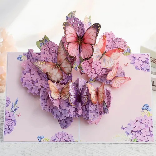 Miniatura 9 de Butterfly Birthday Card, Pop up Birthday Cards for Women Wife Kids, 3D Greeting Cards, Thank You Card, Anniversary Card, Butterfly Gifts for Women