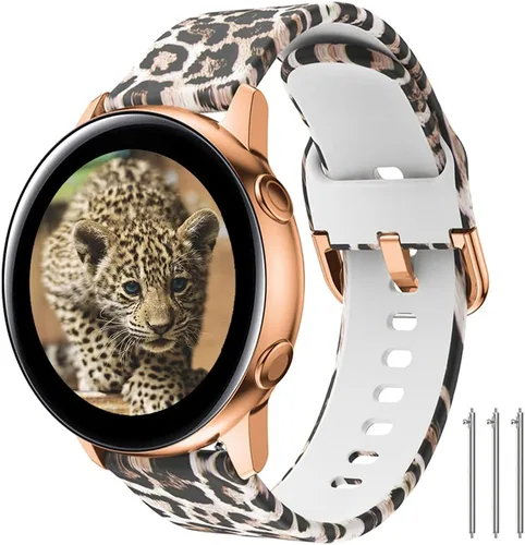 Miniatura 10 de Correas florales compatibles con Samsung Active 2, Watch Band de 1.575 pulgadas/1.732 pulgadas, Active Watch Band 1.575 pulgadas, correa de silicona
