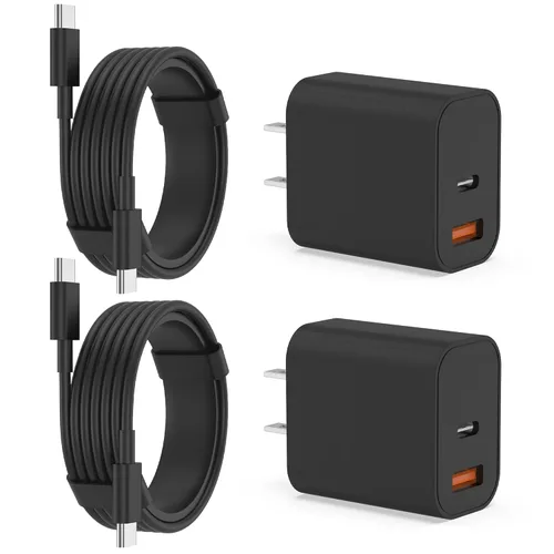 Miniatura 10 de Cargador para iPhone 17 16 15 Carga Rápida, Bloque de Cargador de Pared USB C de 20W con Cable Tipo C a C de 6 pies para Apple iPhone 17/17 Pro/17
