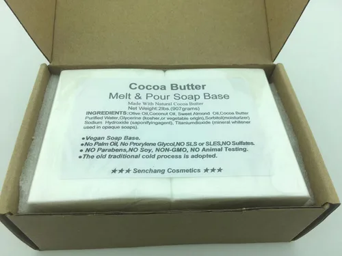 Miniatura 6 de 通用 Base de jabón para derretir y verter mantequilla de cacao de 2 libras, fácil de derretir y verter, natural, orgánico, base de jabón vegano, sin