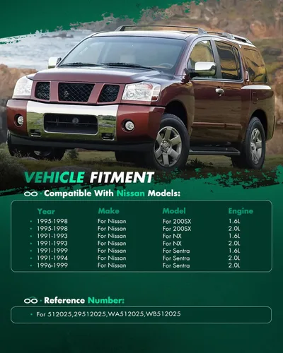 Miniatura 7 de SCITOO 512025 Conjunto de cojinete y cubo de rueda 1991-1999 para Nissan Sentra 1996-2000 para Nissan Lucin 4 Lugs Hub Kit de montaje del cojinete