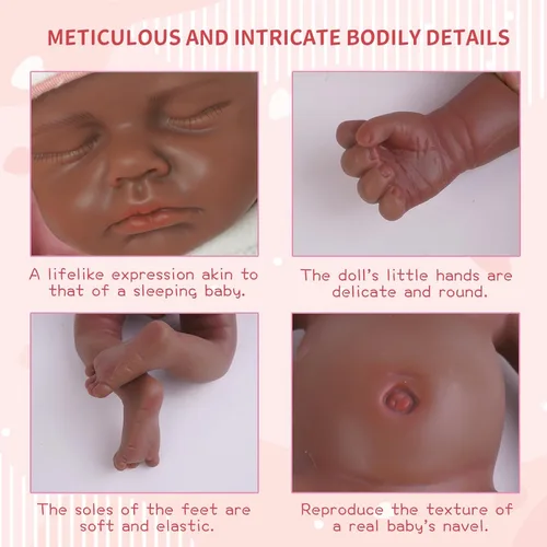 Miniatura 3 de Muñeca de bebé Reborn de 12 pulgadas, muñeca de cuerpo completo de silicona, muñecas de bebé Reborn de silicona de cuerpo completo, recién nacida