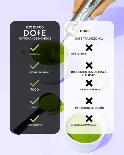 Miniatura 6 de Everyday Dose Mushroom Matcha+ Polvo de Matcha de Grado Ceremonial - Té Japonés con Colágeno Alimentado con Pasto, Melena de León, Chaga, L-Teanina