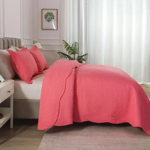 Miniatura 184 de HoneiLife - Juego de colcha de tamaño Queen, juego de ropa de cama de pana bordada de 3 piezas, colcha de lujo, ligera, cálida, para todas las Pana