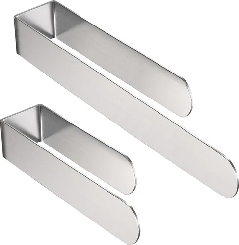 Miniatura 14 de HUFEEOH Paquete de 2 soportes adhesivos para toallas de mano, soporte adhesivo para toallas montado en la pared, soporte de toalla de cocina