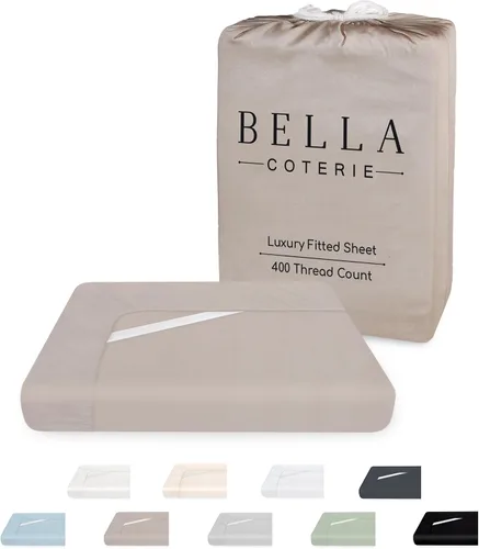 Miniatura 14 de Bella Coterie Sábana Bajera Ajustable de Viscosa de Bambú de Lujo Tamaño King 100% Cultivada Orgánicamente Ultra Suave Refrescante para Blanco