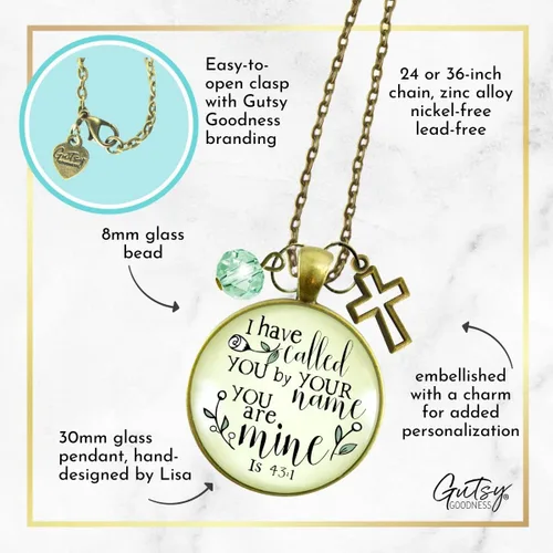 Miniatura 12 de Gutsy Goodness Faith He Cares - Collares hechos a mano con mensaje para mujer cristiana