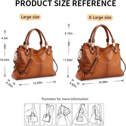 Miniatura 10 de Kattee Cartera bandolera estilo urbano de cuero para mujer