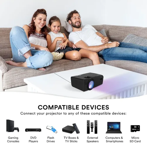 Miniatura 7 de Proyector de cine en casa LCD de 150" (negro)