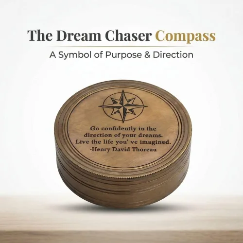 Miniatura 7 de Compass Gift for Mom/Dad, Vintage Pocket Compass Engraved with Go Confidently Customized Gifts for Women/Men, Baptism 2026 Communion Christian