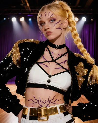 Miniatura 3 de 7 hojas de tatuajes temporales de anime de película, color morado, calcomanías de tatuajes de Halloween, cosplay, tatuajes, bailes, cosplay